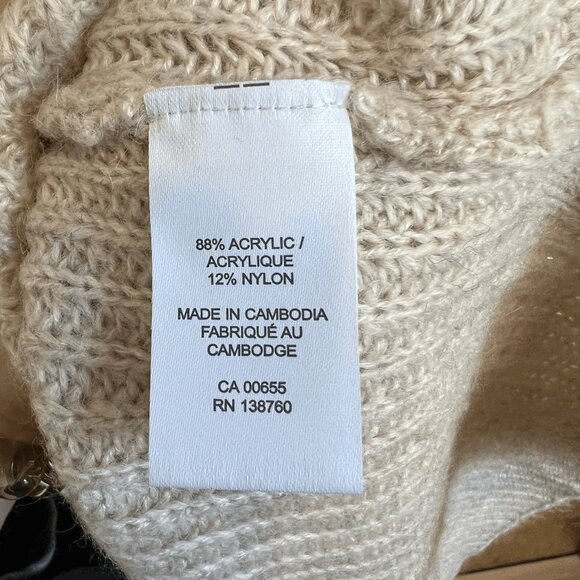 RW&CO. Delicate V Neck Knit Crochet Balloon Long Sleeve Tunic Sweater S Dainty - Picture 9 of 13